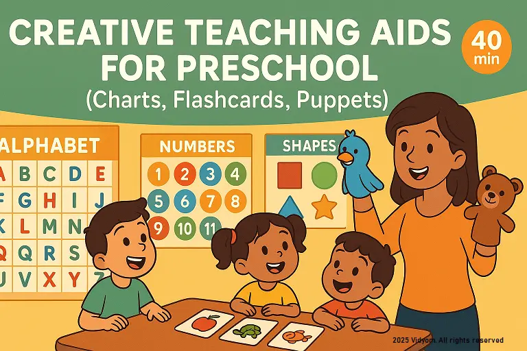 Creative Teaching Aids for Preschool (Charts, Flashcards, Puppets)