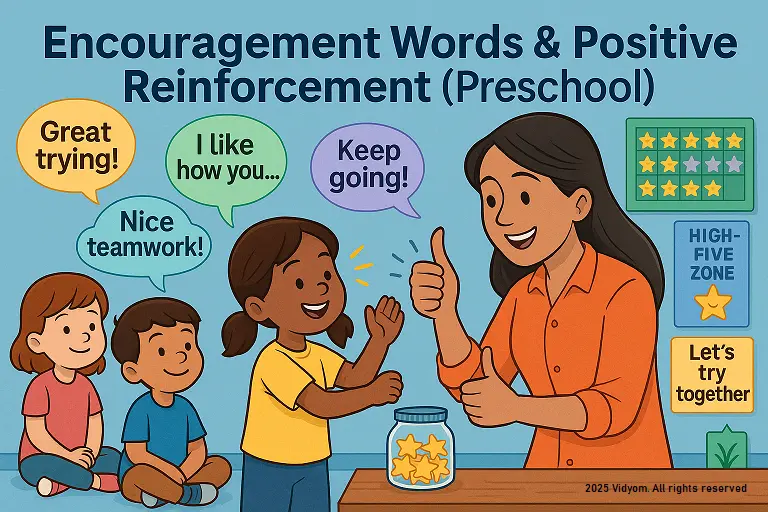 Encouragement Words & Positive Reinforcement for Preschool