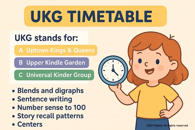 UKG Curriculum – Step by Step Guide | Vidyom Teacher Training