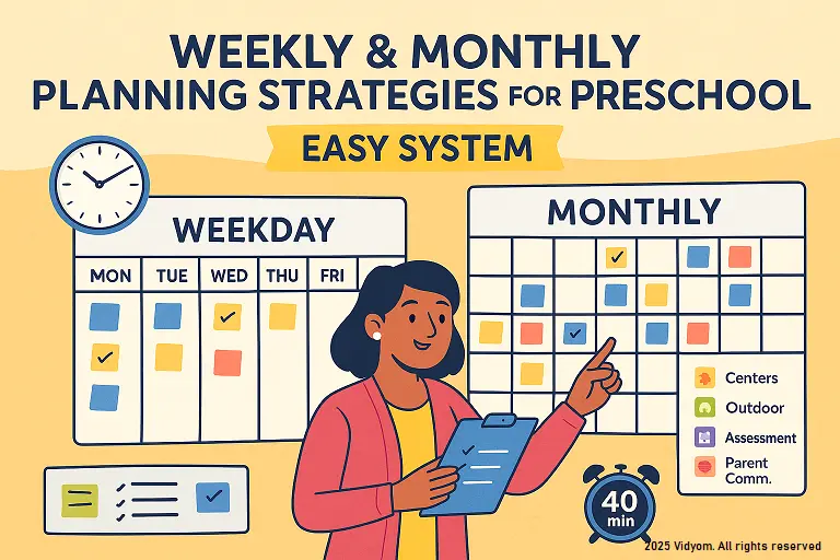 Weekly & Monthly Planning Strategies for Preschool (Easy System