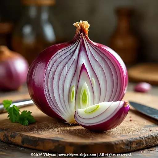 Onion – vegetables for kids picture card