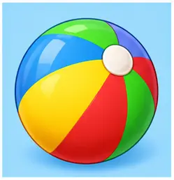 Colorful play ball for playground vocabulary for kids