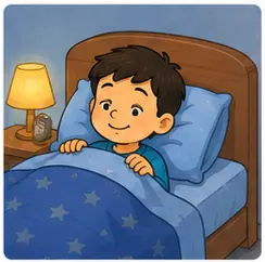 Child getting ready for bedtime