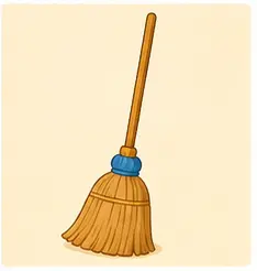 Broom used for sweeping the floor