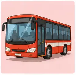 Bus for outdoor travel vocabulary