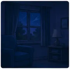 Dark night with very little light