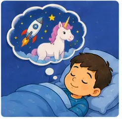 Sleeping child having a dream