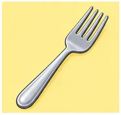 Fork used for eating