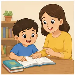 Child learning new words
