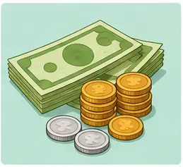 Money used to buy things