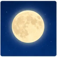 Bright moon in the night sky