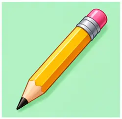 Pencil used for writing and drawing