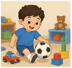 Child playing for playground vocabulary for kids