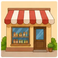 Small shop for buying things