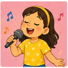 Child singing a song