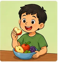 Small evening snack for a child