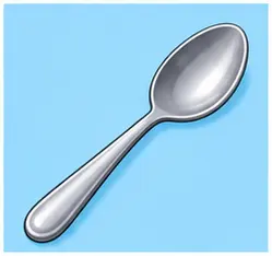 Spoon used for eating