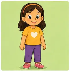 Child standing upright