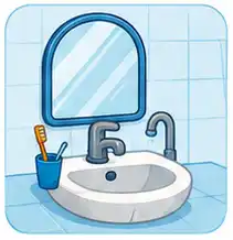 Bathroom vocabulary for kids