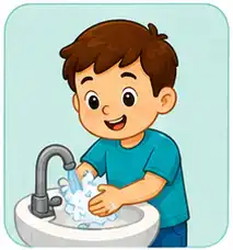 Daily life action vocabulary for kids
