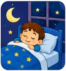 Daily life vocabulary evening and night