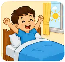 Daily routine vocabulary verbs for kids