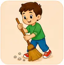 Home action vocabulary for kids