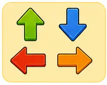 Opposite direction words vocabulary for kids