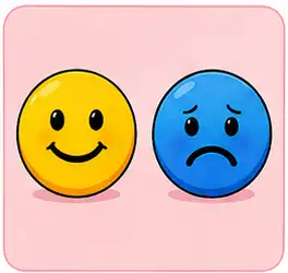 Opposite feelings words vocabulary for kids