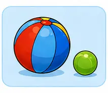 Opposite size words vocabulary for kids