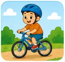 Outdoor verbs vocabulary for kids
