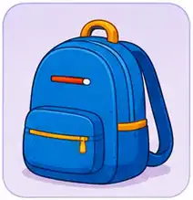 School supplies vocabulary for kids