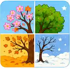 Seasons vocabulary for kids