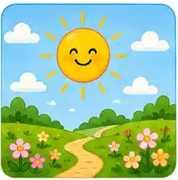 Sunny day vocabulary for kids