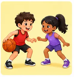 Children enjoying a school playground game