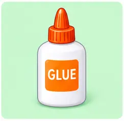 Glue stick for school supplies vocabulary for kids