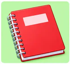 Notebook for school supplies vocabulary for kids