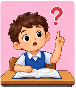 Student asking a question in class