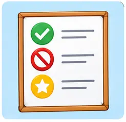 Classroom rule sign for teacher rules vocabulary for kids
