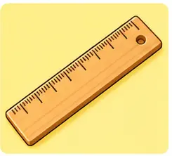 Ruler image for school supplies vocabulary for kids