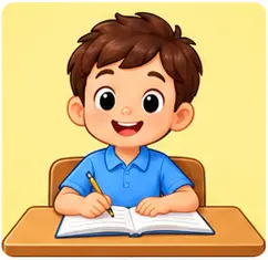 Student learning at school for teacher rules vocabulary for kids