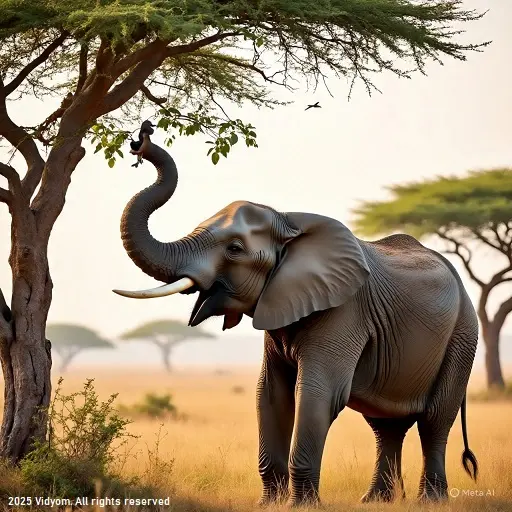 Elephant – wild animals for kids learning card