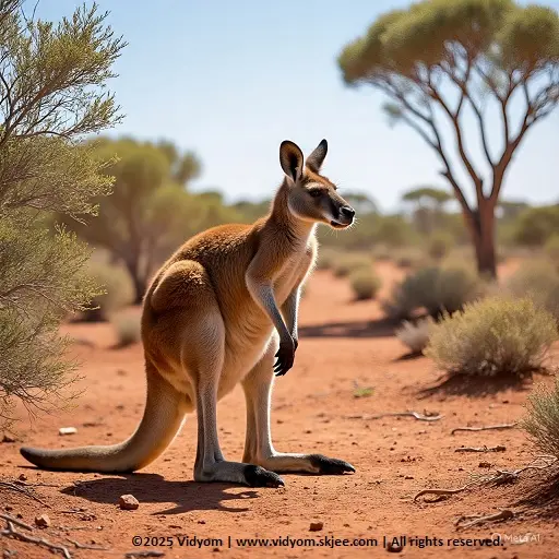 Kangaroo – wild animal for kids picture and audio