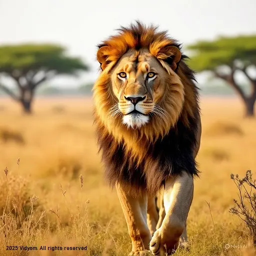 Lion – wild animal for kids pronunciation card