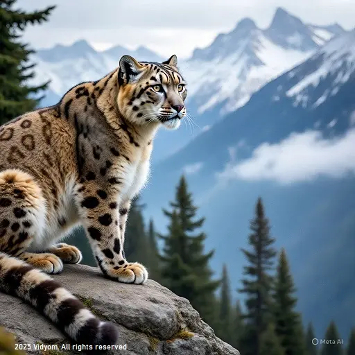 Snow leopard — picture; tap Play to hear the name