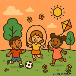 Kids playing outside