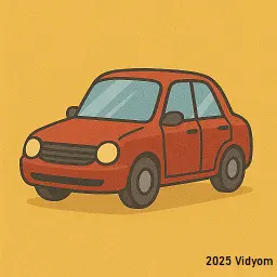 A car and flying birds—cars cannot fly