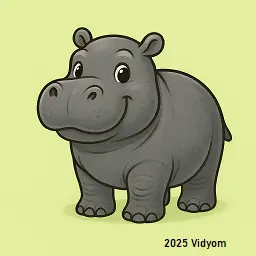 yes or no questions for kids lesson 2: Hippopotamus and a car side by side