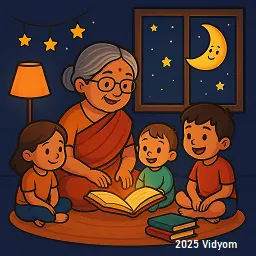 yes or no questions for kids lesson 2: Open story book with stars and moon