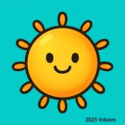 Bright hot sun in the sky